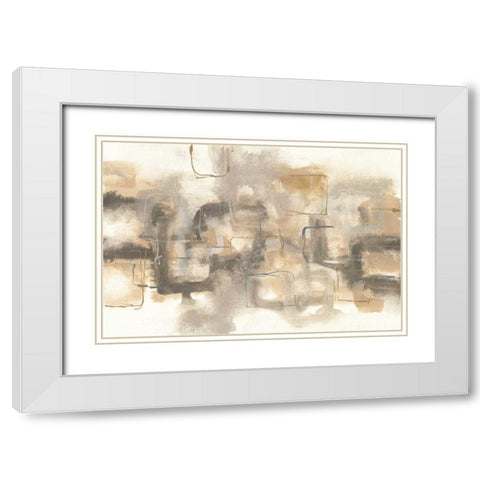 Platinum Neutrals I White Modern Wood Framed Art Print with Double Matting by Paschke, Chris