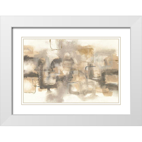 Platinum Neutrals I White Modern Wood Framed Art Print with Double Matting by Paschke, Chris