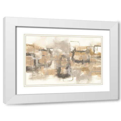 Platinum Neutrals II White Modern Wood Framed Art Print with Double Matting by Paschke, Chris