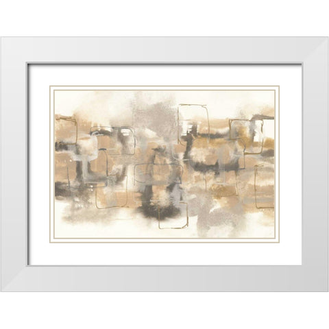 Platinum Neutrals II White Modern Wood Framed Art Print with Double Matting by Paschke, Chris