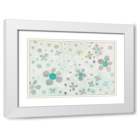 Graph Blooms White Modern Wood Framed Art Print with Double Matting by Averinos, Melissa