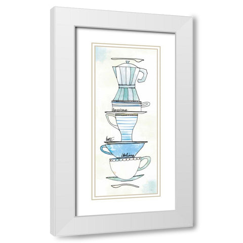 Good Brew X White Modern Wood Framed Art Print with Double Matting by Schlabach, Sue