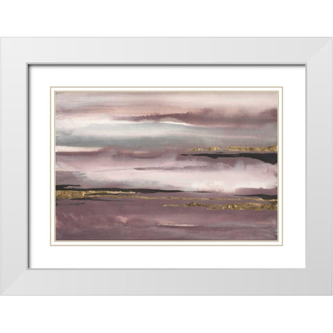 Gilded Storm I White Modern Wood Framed Art Print with Double Matting by Paschke, Chris