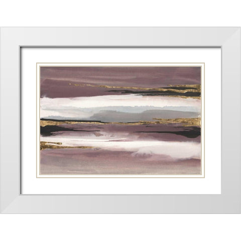 Gilded Storm II White Modern Wood Framed Art Print with Double Matting by Paschke, Chris