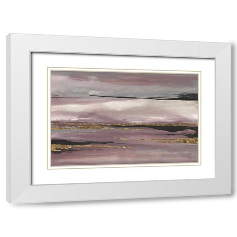 Gilded Storm III White Modern Wood Framed Art Print with Double Matting by Paschke, Chris