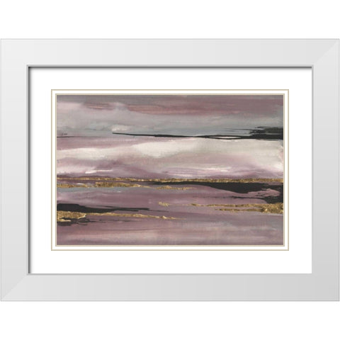 Gilded Storm III White Modern Wood Framed Art Print with Double Matting by Paschke, Chris