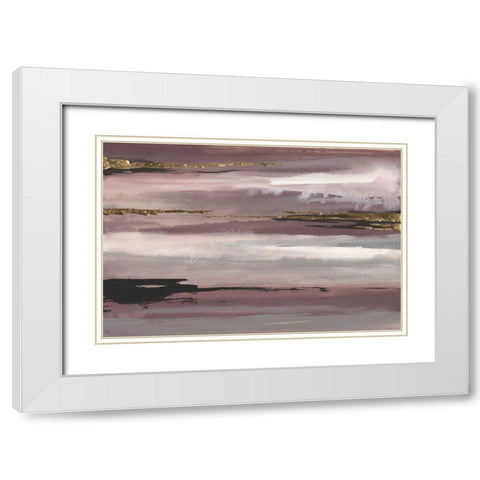 Gilded Storm IV White Modern Wood Framed Art Print with Double Matting by Paschke, Chris