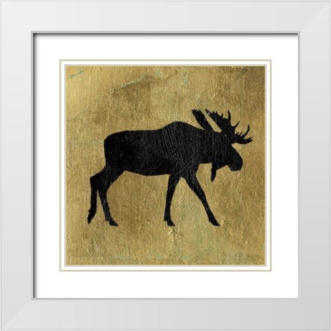 Golden Lodge III v2 White Modern Wood Framed Art Print with Double Matting by Wiens, James