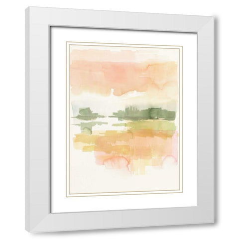 Dawn Crop White Modern Wood Framed Art Print with Double Matting by Schick, Mike