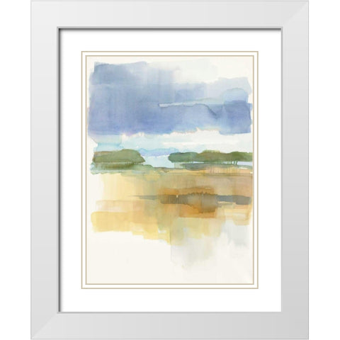 Dusk Crop White Modern Wood Framed Art Print with Double Matting by Schick, Mike