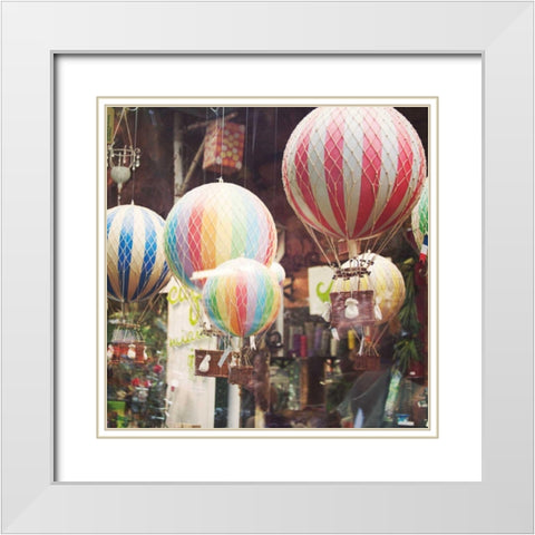 Paris Moments I White Modern Wood Framed Art Print with Double Matting by Marshall, Laura