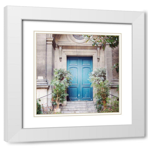 Paris Moments IV White Modern Wood Framed Art Print with Double Matting by Marshall, Laura