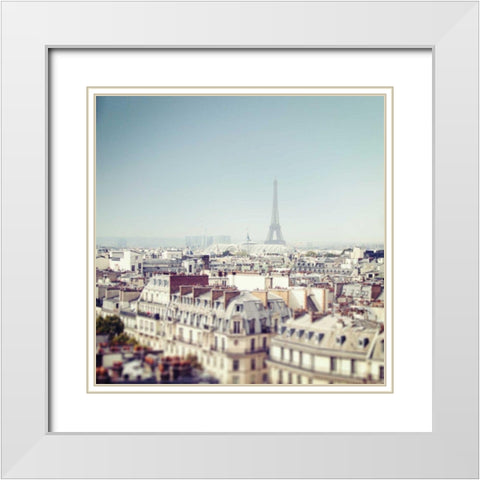 Paris Moments VI White Modern Wood Framed Art Print with Double Matting by Marshall, Laura