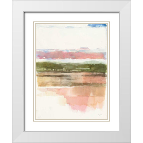 Sunset White Modern Wood Framed Art Print with Double Matting by Tillmon, Avery