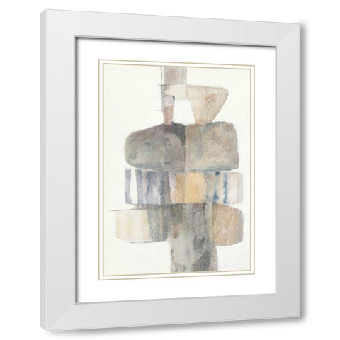 Stepping Stones White Modern Wood Framed Art Print with Double Matting by Schick, Mike