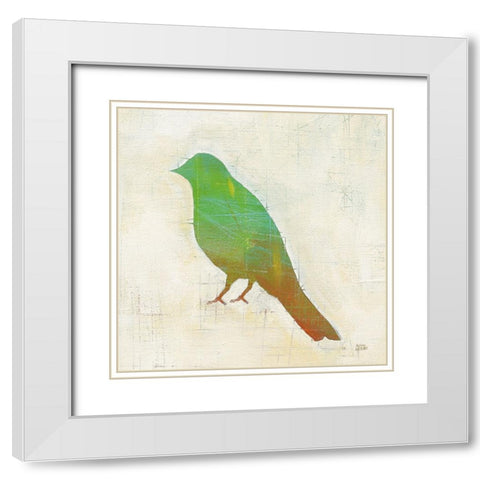 Flight Patterns Bird II White Modern Wood Framed Art Print with Double Matting by Averinos, Melissa