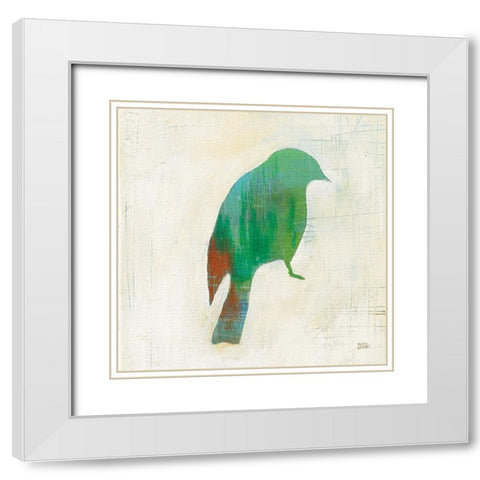 Flight Patterns Bird III White Modern Wood Framed Art Print with Double Matting by Averinos, Melissa