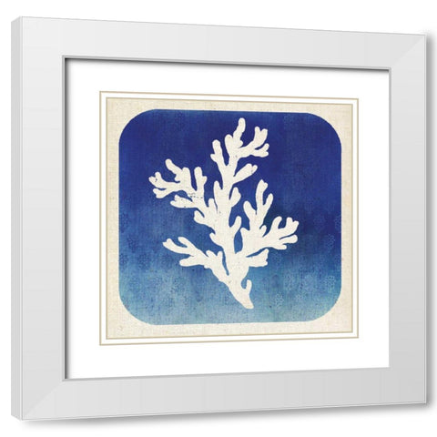 Watermark Coral  White Modern Wood Framed Art Print with Double Matting by Studio Mousseau