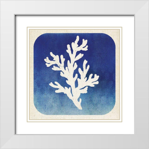 Watermark Coral  White Modern Wood Framed Art Print with Double Matting by Studio Mousseau