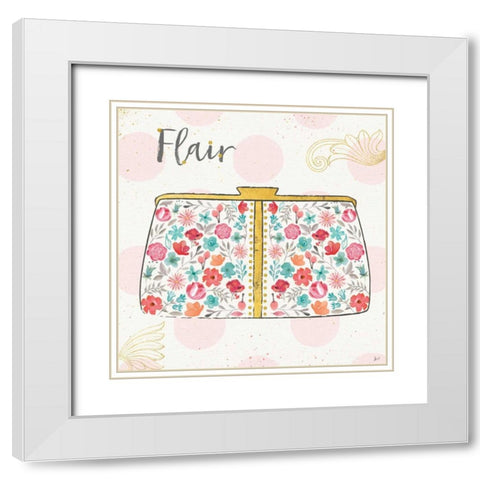 Fashion Blooms I White Modern Wood Framed Art Print with Double Matting by Aiken, Jess
