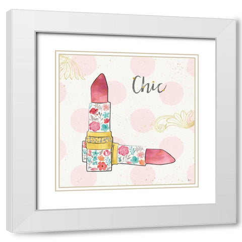 Fashion Blooms III White Modern Wood Framed Art Print with Double Matting by Aiken, Jess