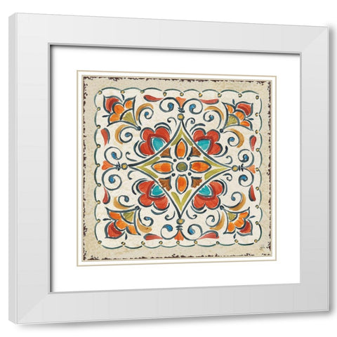 Mediterranean Flair XIII White Modern Wood Framed Art Print with Double Matting by Brissonnet, Daphne