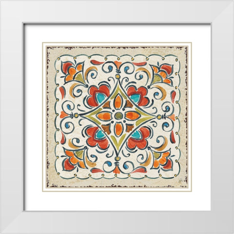 Mediterranean Flair XIII White Modern Wood Framed Art Print with Double Matting by Brissonnet, Daphne