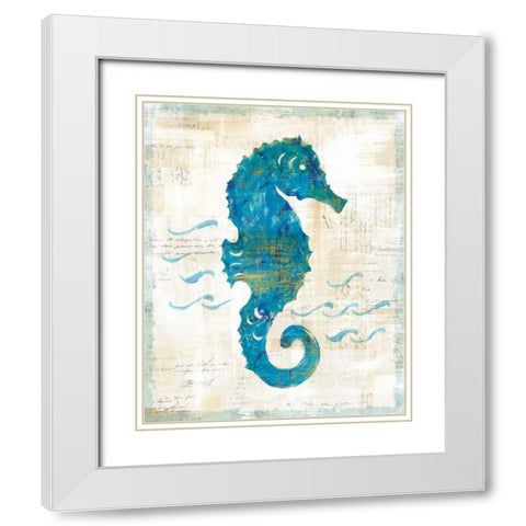 On the Waves III White Modern Wood Framed Art Print with Double Matting by Schlabach, Sue