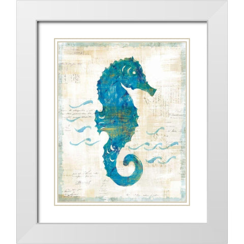 On the Waves III White Modern Wood Framed Art Print with Double Matting by Schlabach, Sue