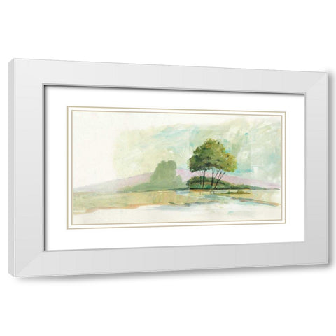 Lake Front II Dark White Modern Wood Framed Art Print with Double Matting by Tillmon, Avery