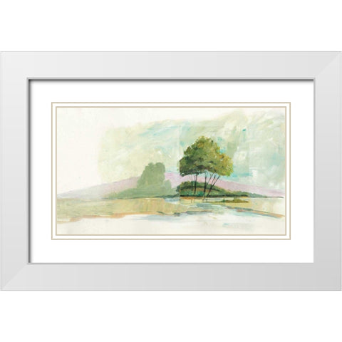 Lake Front II Dark White Modern Wood Framed Art Print with Double Matting by Tillmon, Avery