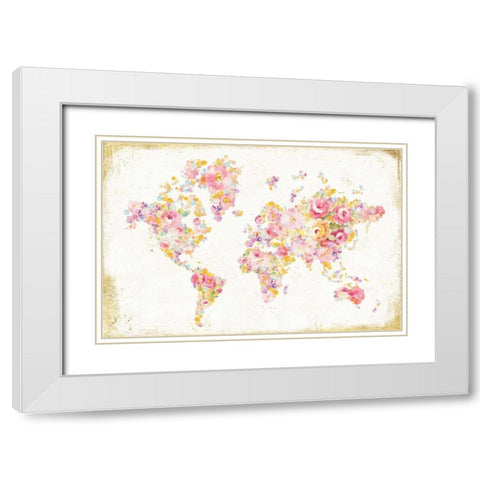 Midsummer World White Modern Wood Framed Art Print with Double Matting by Nai, Danhui