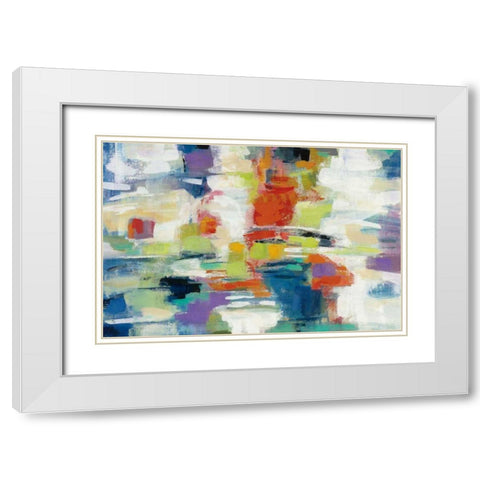 Island Town White Modern Wood Framed Art Print with Double Matting by Vassileva, Silvia