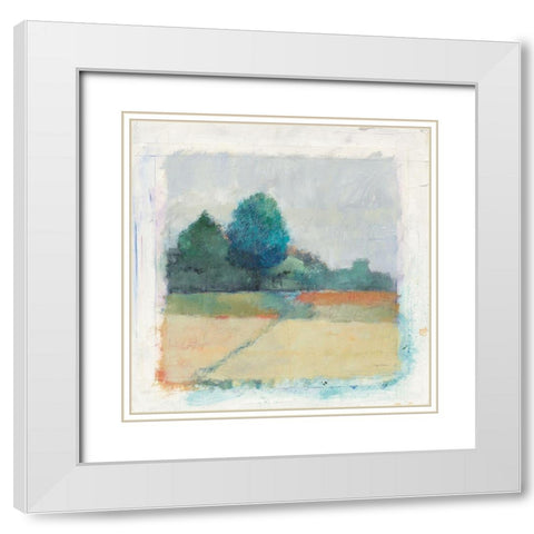 Path through the Field White Modern Wood Framed Art Print with Double Matting by Tillmon, Avery