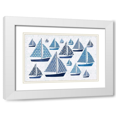 Sunday on the Coast I White Modern Wood Framed Art Print with Double Matting by Pela