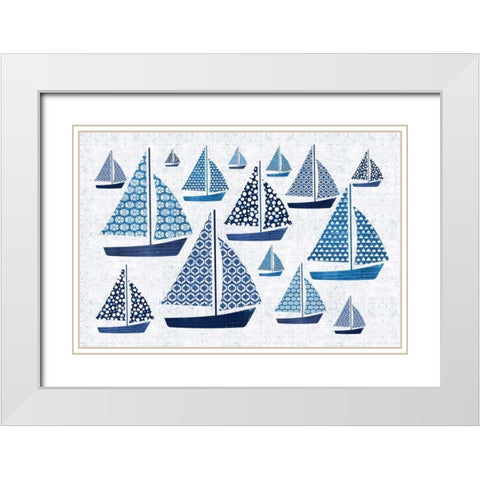 Sunday on the Coast I White Modern Wood Framed Art Print with Double Matting by Pela