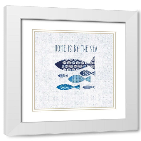 Sunday on the Coast V White Modern Wood Framed Art Print with Double Matting by Pela