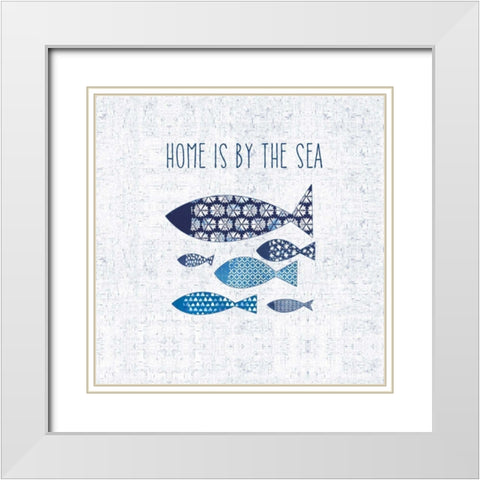 Sunday on the Coast V White Modern Wood Framed Art Print with Double Matting by Pela