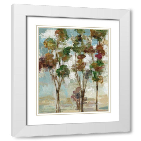 Serene Forest II White Modern Wood Framed Art Print with Double Matting by Vassileva, Silvia