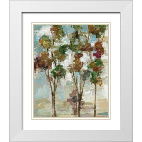 Serene Forest II White Modern Wood Framed Art Print with Double Matting by Vassileva, Silvia