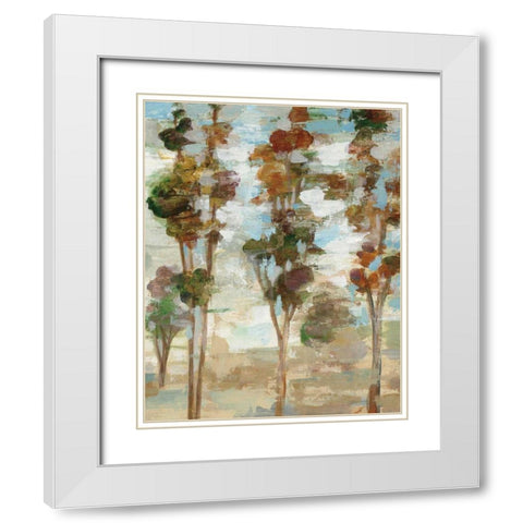 Serene Forest III White Modern Wood Framed Art Print with Double Matting by Vassileva, Silvia