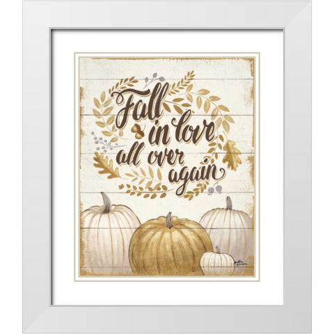 Grateful Season III White Modern Wood Framed Art Print with Double Matting by Penner, Janelle