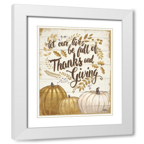 Grateful Season IV White Modern Wood Framed Art Print with Double Matting by Penner, Janelle