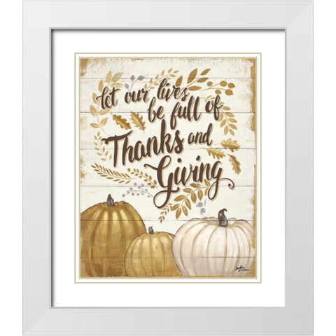 Grateful Season IV White Modern Wood Framed Art Print with Double Matting by Penner, Janelle