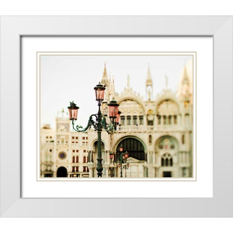 A Venetian Concerto White Modern Wood Framed Art Print with Double Matting by Bevan, Keri