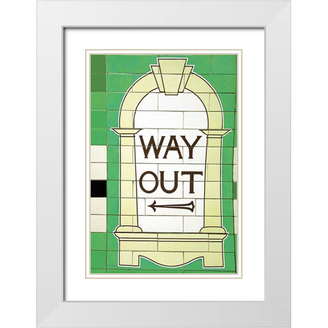 Iconic London Underground Crop White Modern Wood Framed Art Print with Double Matting by Bevan, Keri