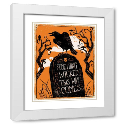 Wicked III White Modern Wood Framed Art Print with Double Matting by Penner, Janelle