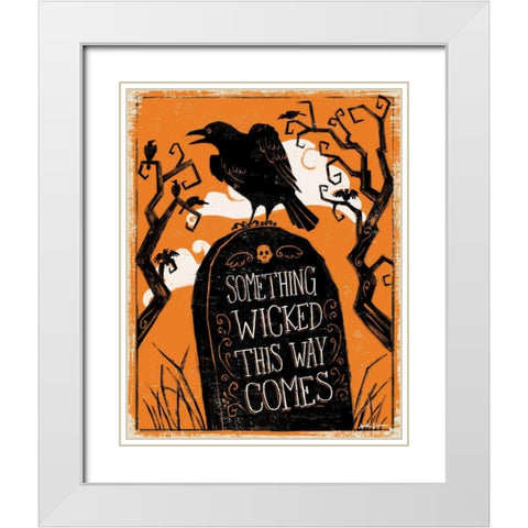 Wicked III White Modern Wood Framed Art Print with Double Matting by Penner, Janelle