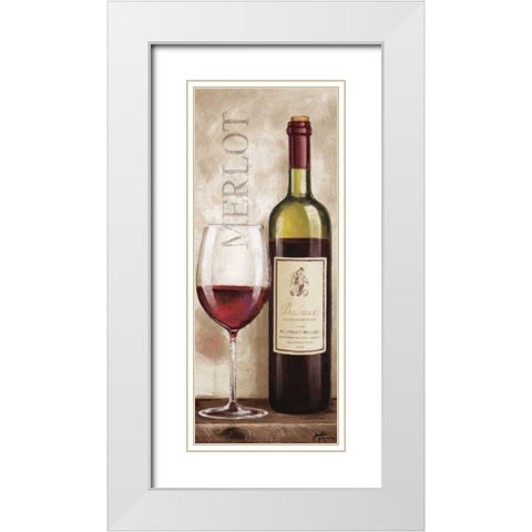 Wine in Paris V White Modern Wood Framed Art Print with Double Matting by Penner, Janelle
