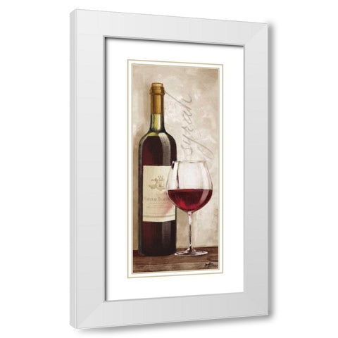 Wine in Paris VI White Modern Wood Framed Art Print with Double Matting by Penner, Janelle